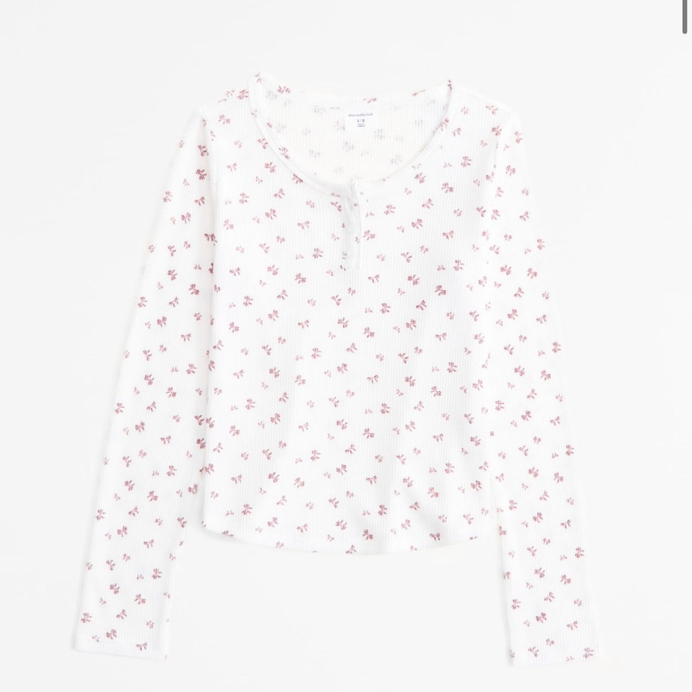 long-sleeve waffle henley tee kids 7/8